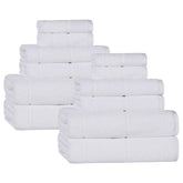 Mile Smart Twist Viscose Cotton Blend Solid 12 Piece Towel Set